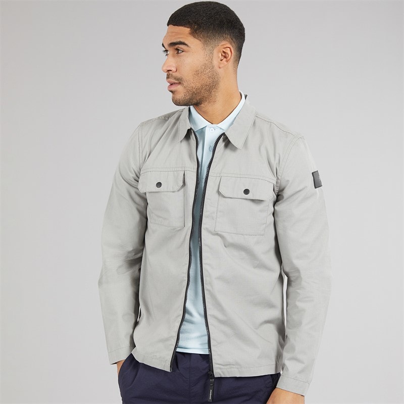 Avant Garde Mens Arden Overshirt Ice Grey