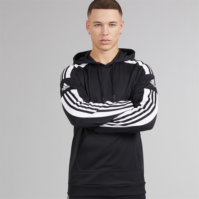 adidas Mens Squadra 21 Pullover Training Hoodie Black/White