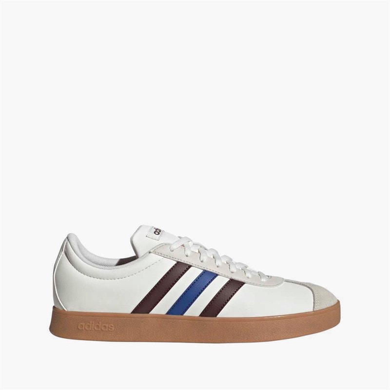 adidas VL Court Base Trainers Cloud White/Aurora Ruby/Royal Blue