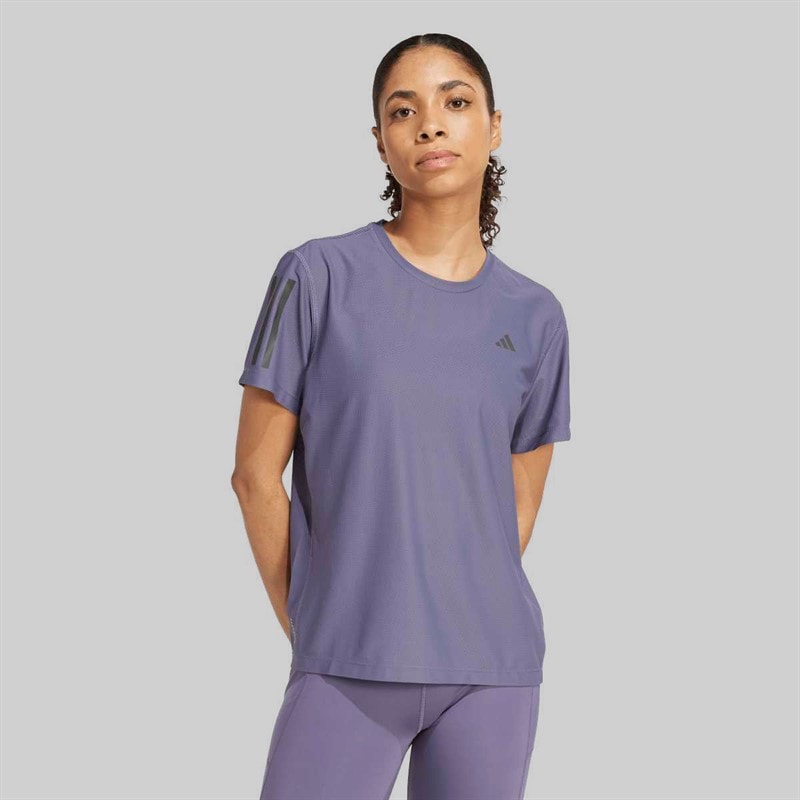 adidas Womens Own The Run Running T-Shirt Preloved Violet