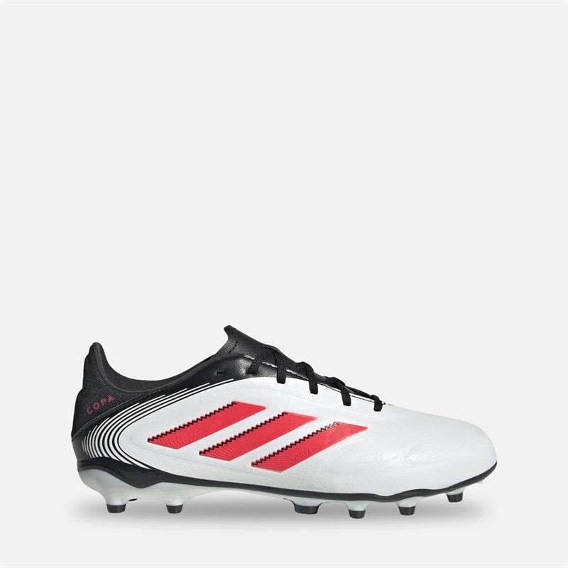 adidas Kids Copa Pure III League FG/MG Firm Ground/Multi Ground Football Boots Footwear White/Lucid Red/Core Black