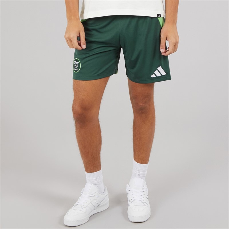 adidas Mens FAF Algeria Away Shorts Mineral Green