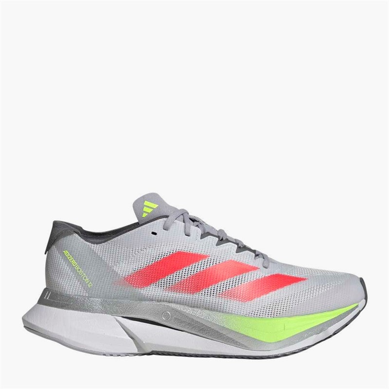 adidas Womens Adizero Boston 12 Lightstrike Pro Neutral Running Shoes Dash Grey/Lucid Red/Lucid Lemon