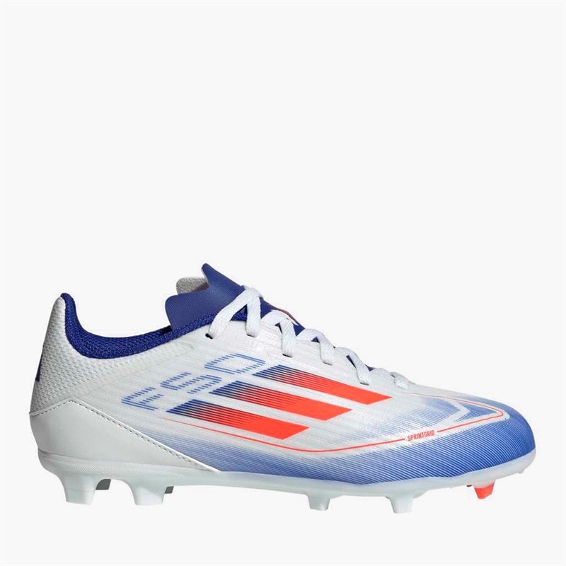 adidas Junior F50 League Advancement Pack FG/MG Firm/Multi Ground Football Boots Cloud White/Solar Red/Lucid Blue