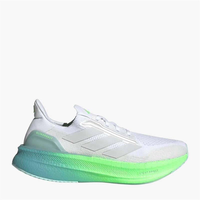 adidas Mens Ultraboost 5X Neutral Running Shoes Cloud White/Dash Grey/Lime Burst