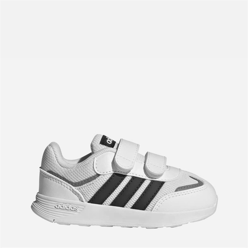 adidas Infant Tensaur Switch Velcro Trainers Cloud White/Core Black/Grey Four