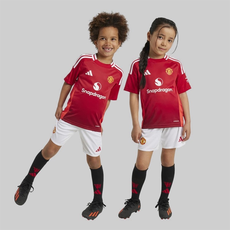 adidas Kids MUFC Manchester United 24/25 Home Mini Kit Mufc Red
