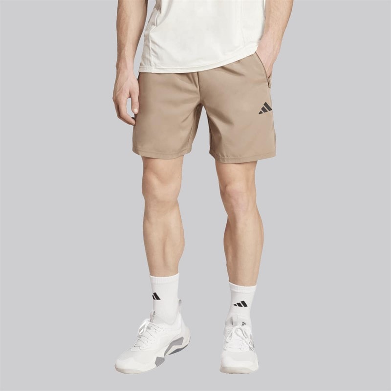 adidas Mens Train Essentials Woven Training Shorts Chalky Brown/Black
