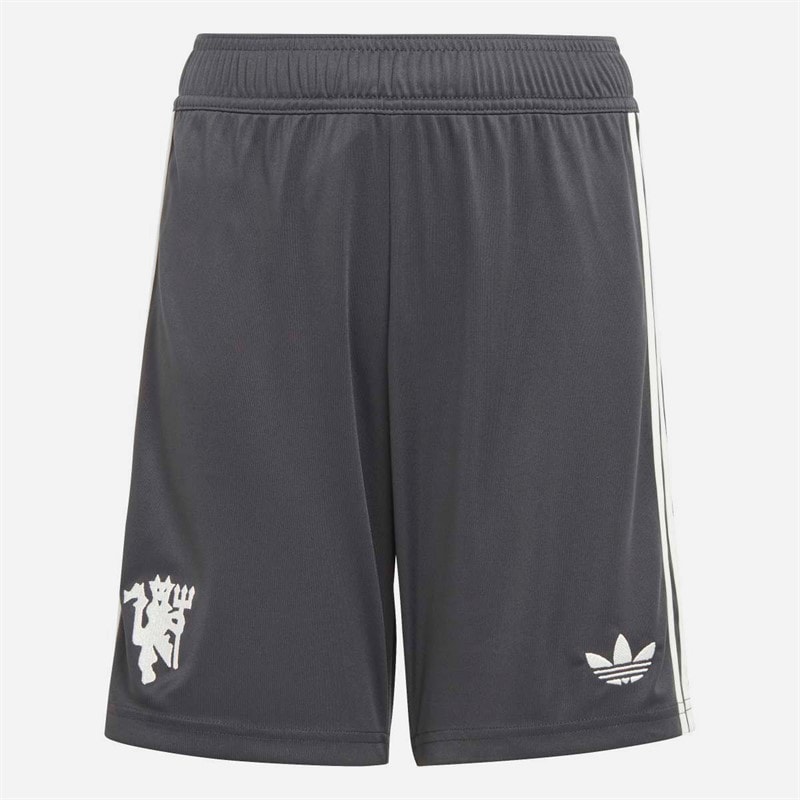 adidas Junior Boys MUFC Manchester United 24/2 Third Shorts Carbon