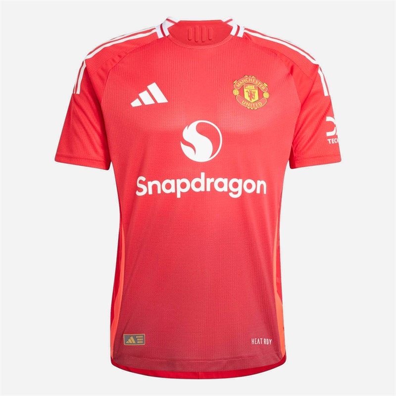 adidas Mens MUFC Manchester United 24/25 Home Authentic Jersey Mufc Red/Bright Red