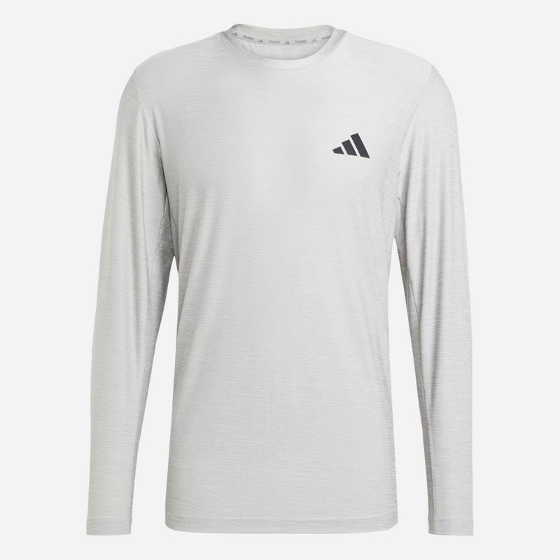 adidas Mens Train Essentials Stretch Long Sleeve T-Shirt Medium Grey Heather