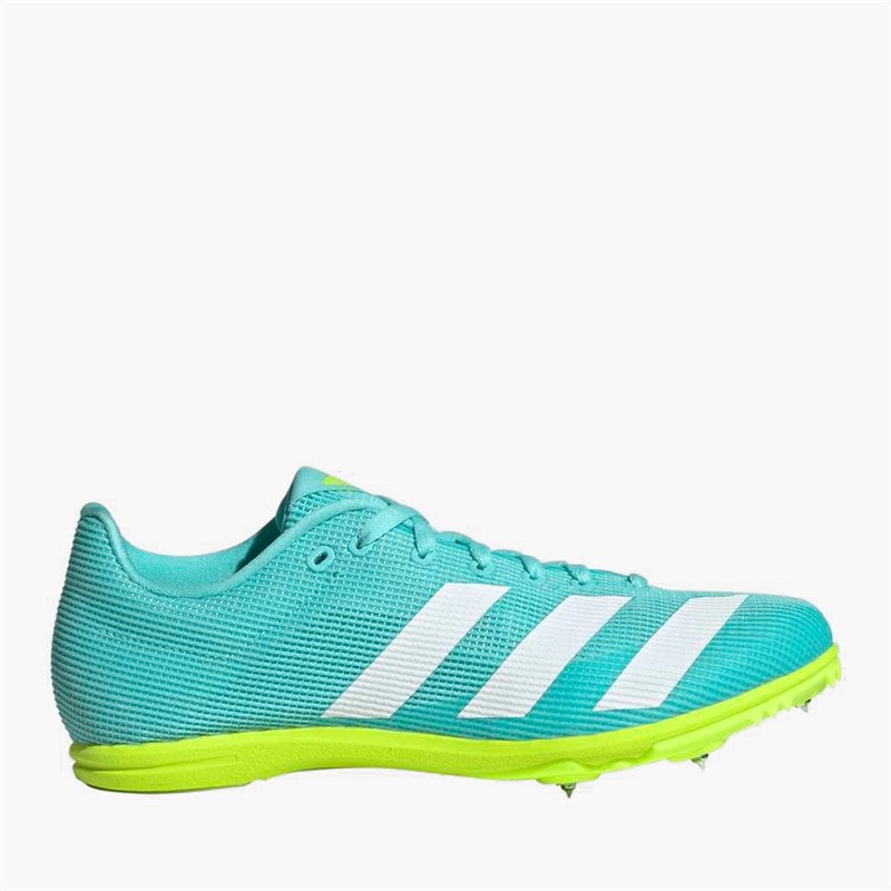 adidas Junior Adizero Allroundstar Running Track Spikes Flash Aqua/Cloud White/Lucid Lemon