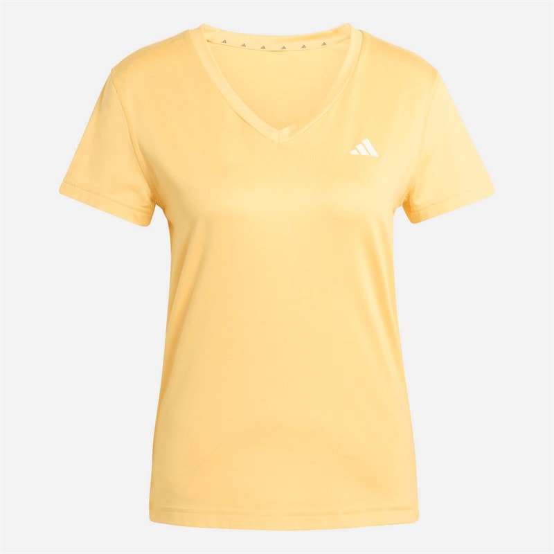 adidas Womens Workout Essentials V-Neck T-Shirt Semi Ice Tangerine