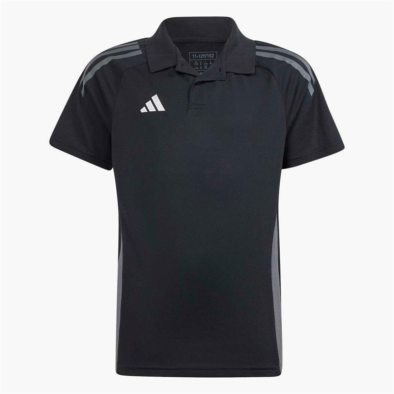 adidas Boys Junior Tiro 24 Competition Polo Shirt Black/Team Dark Grey