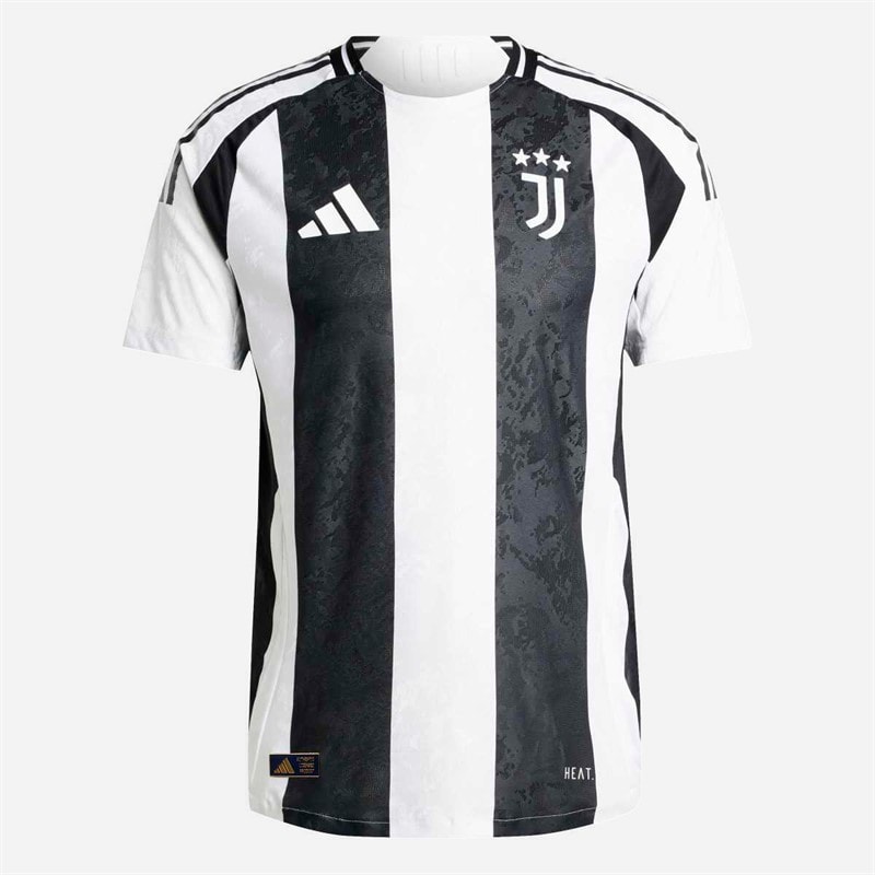 adidas Mens JFC Juventus 24/25 Home Authentic Jersey White/Black