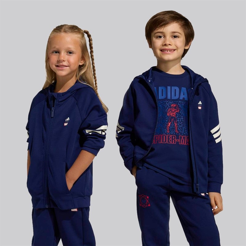 adidas Kids X Marvel Spider Man Track Top Dark Blue/Off White