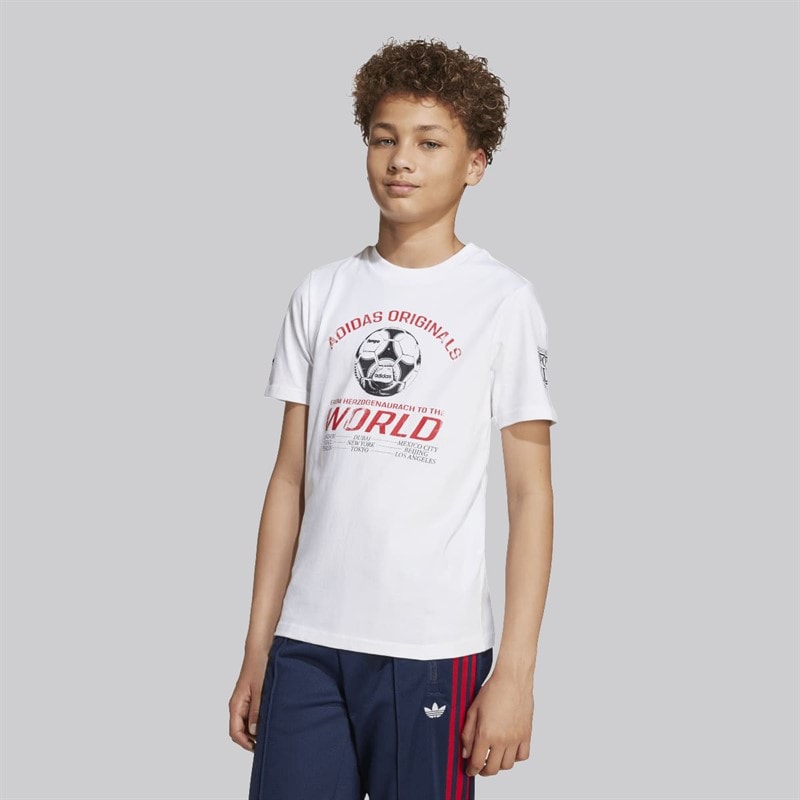 adidas Originals Junior Boys Graphic T-Shirt White