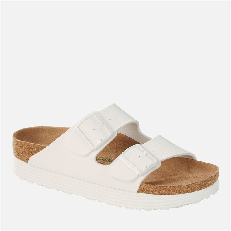 Birkenstock Womens Arizona Narrow Fit Dual Strap Sandals White