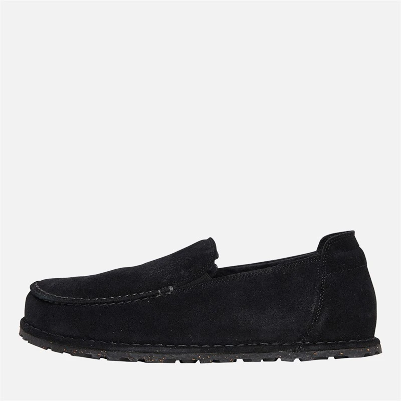 Birkenstock Mens Utti Shearling Moc Slippers Black