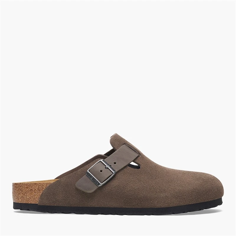 Birkenstock Mens Boston Clogs Concrete Gray