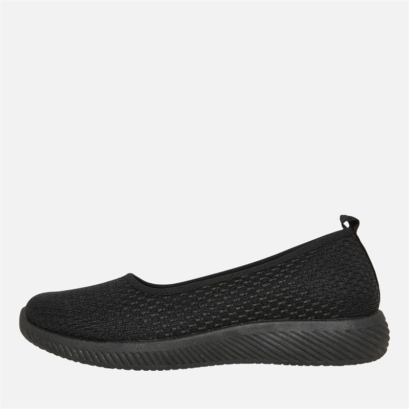 Brave Soul Womens Cali Slip On Shoes Black Mono