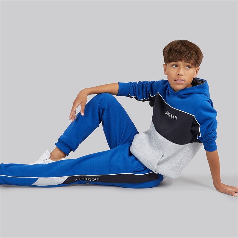 Brave Soul Boys Parker Tracksuit Cobalt/Navy/Light Grey Marl Cobalt/Navy/Light Gery Ma