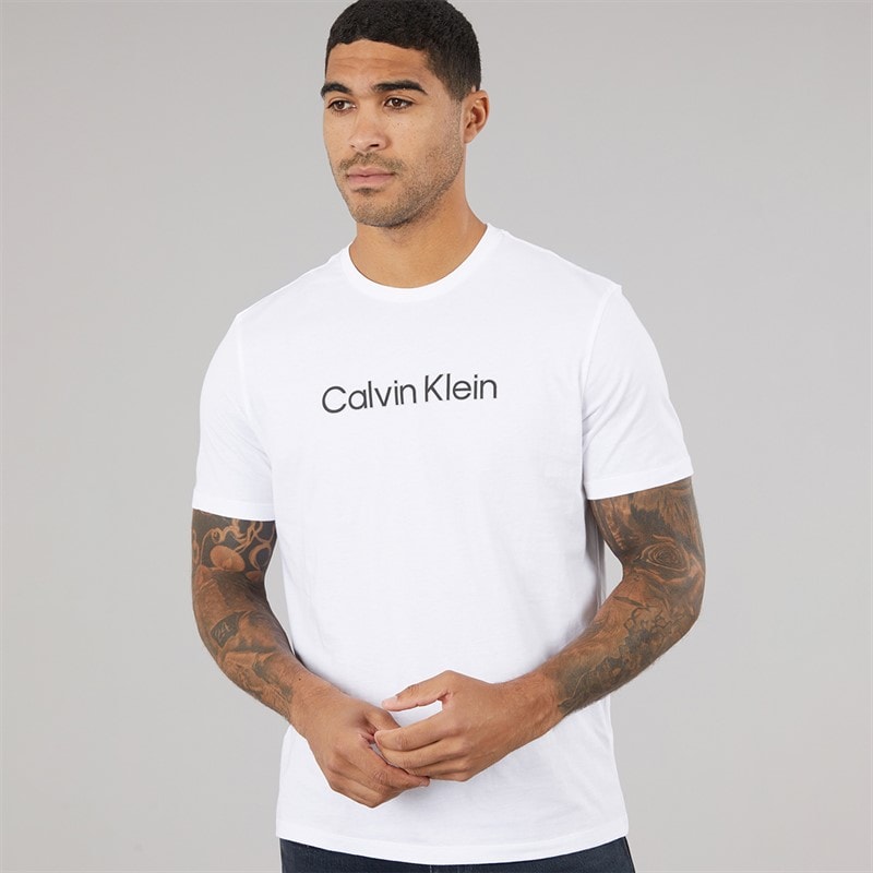 Calvin Klein Mens Sport Graphic T-Shirt Bright White