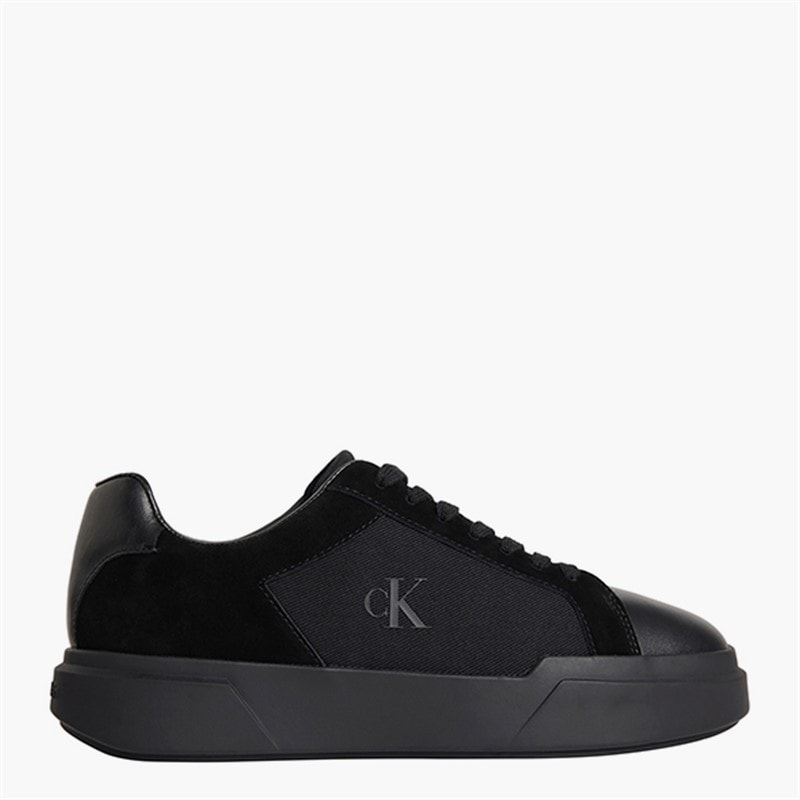 Calvin Klein Mens Chunky Cupsole Trainers Triple Black