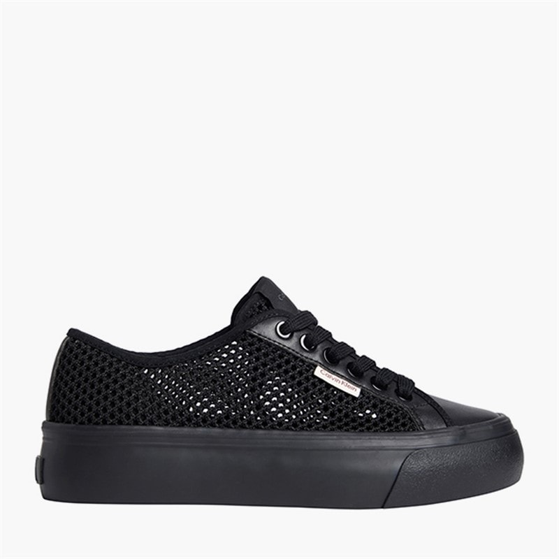 Calvin Klein Womens Vulc Flatform Trainers Triple Black