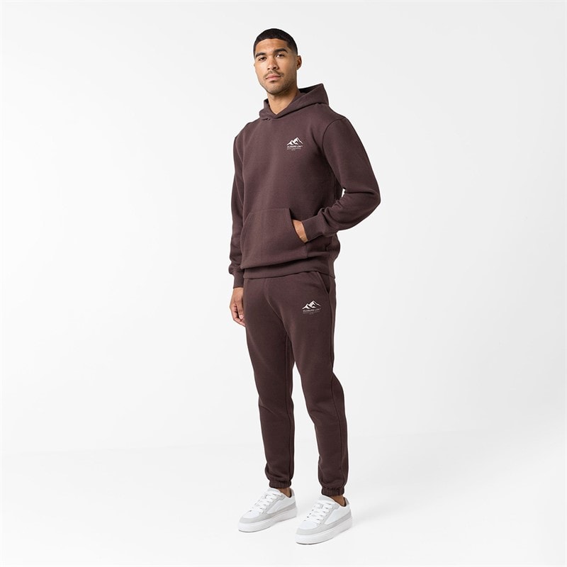 Closure London Mens Mountain Silhoutte Tracksuit Brown/Stone