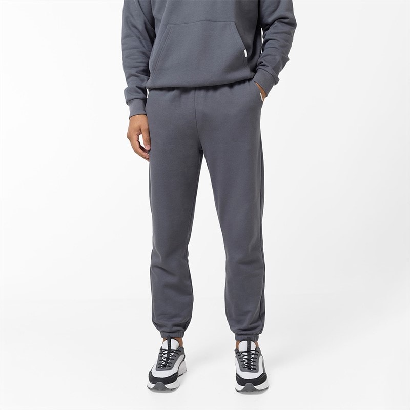Closure London Mens Relaxed Fit Joggers Charcoal