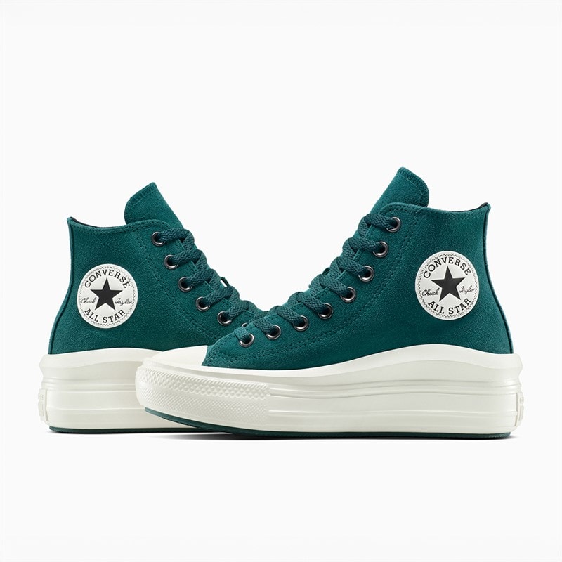 Converse Womens Chuck Taylor All Star Move Platform Suede Trainers Darkly Jaded/Egret/Black