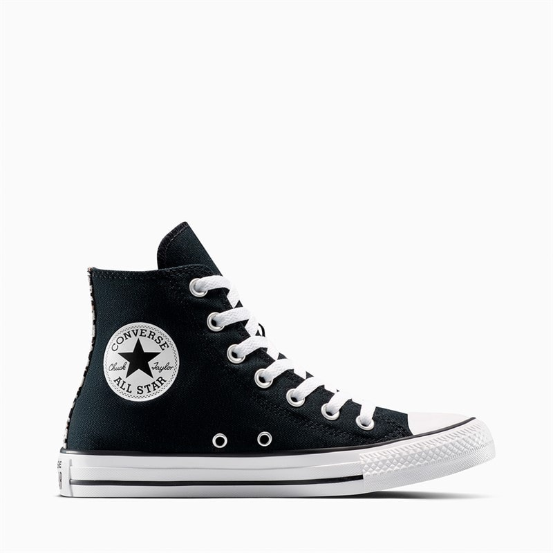 Converse Chuck Taylor All Star Hi Leopard Trainers Black/Coastal Dune/Egret