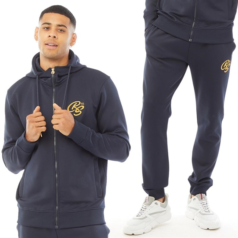 Crosshatch Mens Bradleys Tricot Tracksuit Navy