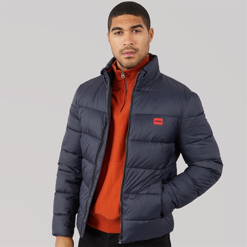HUGO Mens Balto Puffer Jacket Dark Blue