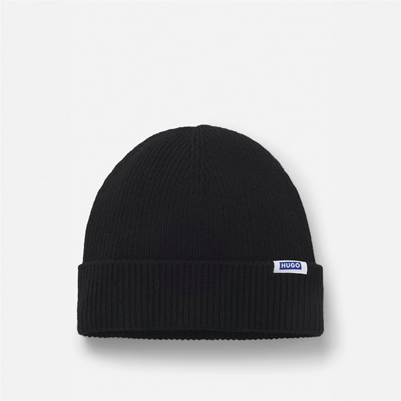 HUGO Mens Xiav Beanie Black