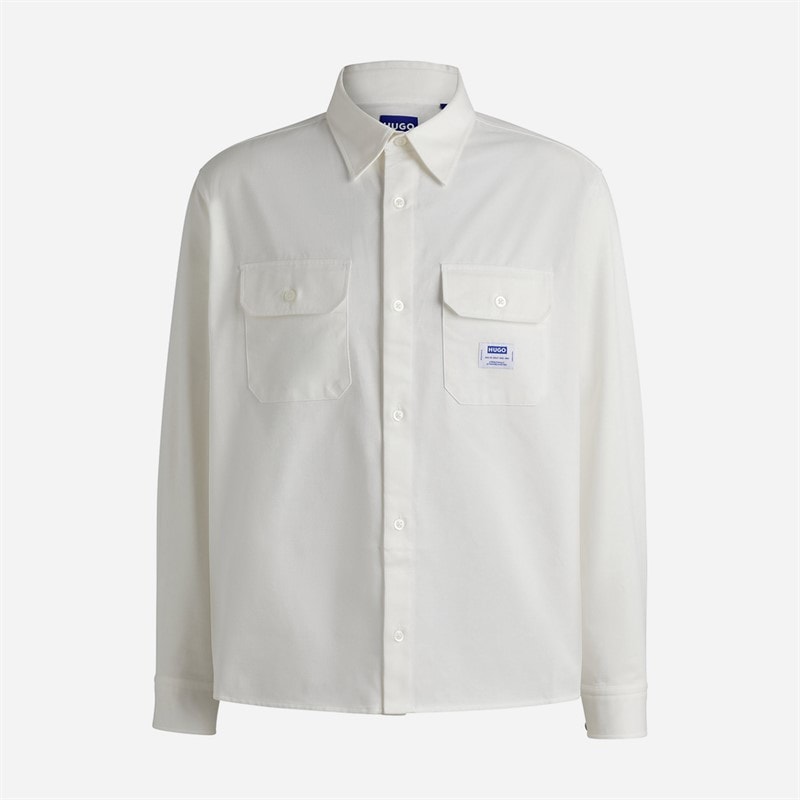HUGO Mens Ekynone Shirt Open White