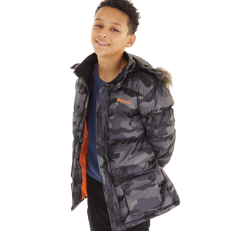 Bench Boys Calcott Jacket Black Digi Camo