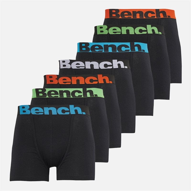 Bench Mens Diego Seven Pack Boxers Black