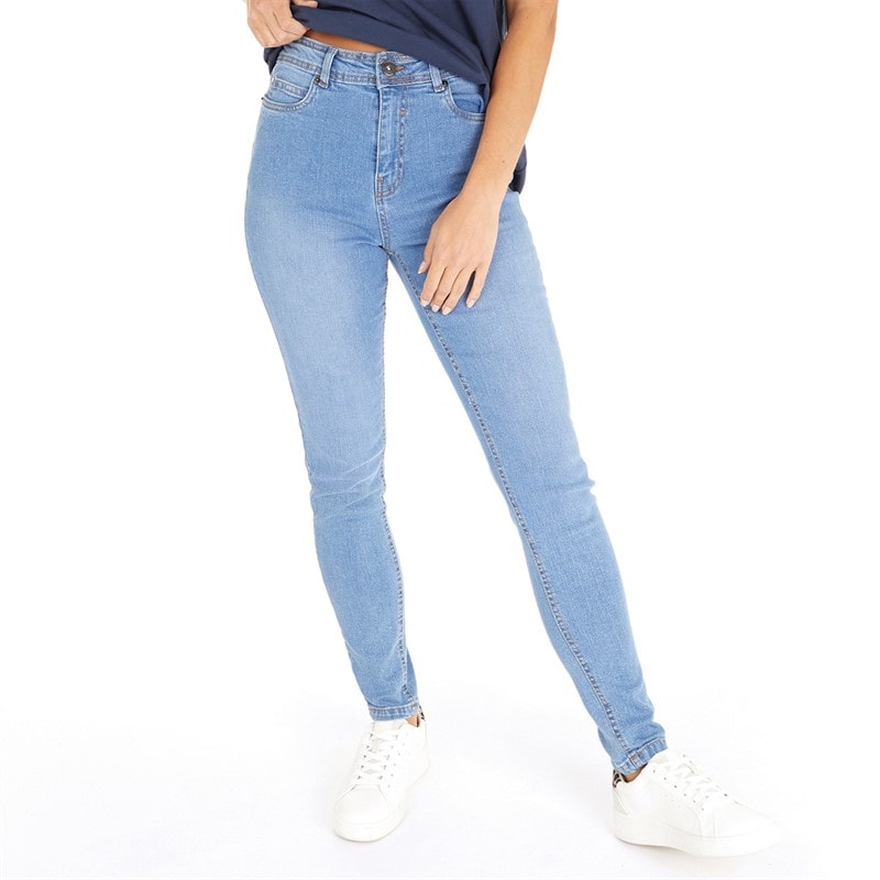 Bench Womens Faye Skinny Jeans Stone Wash