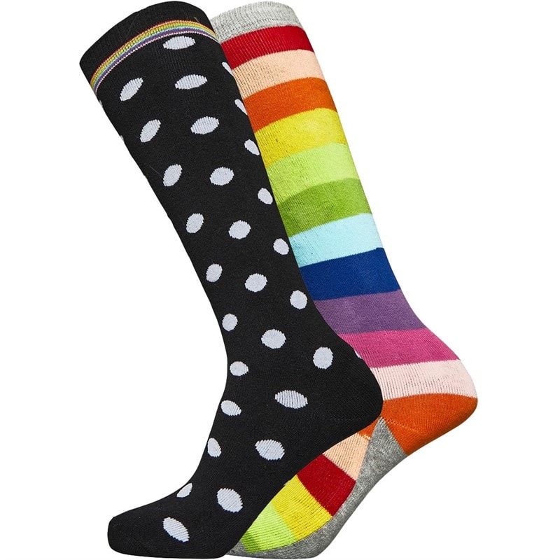 Bench Womens Elisabetta Two Pack Welly Socks Black/Grey Marl