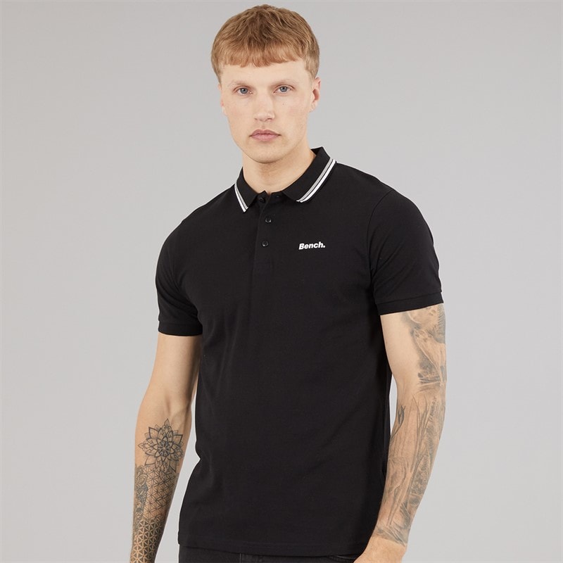 Bench Mens Gruff Polo Shirt Black