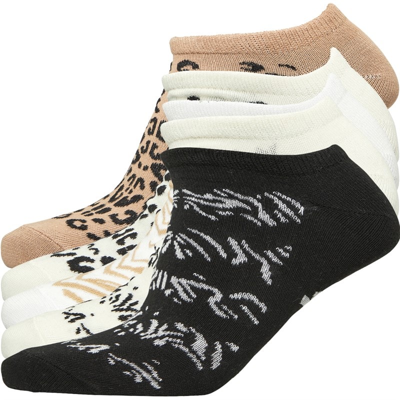 Bench Womens Graciela Five Pack Trainer Liner Socks Multi