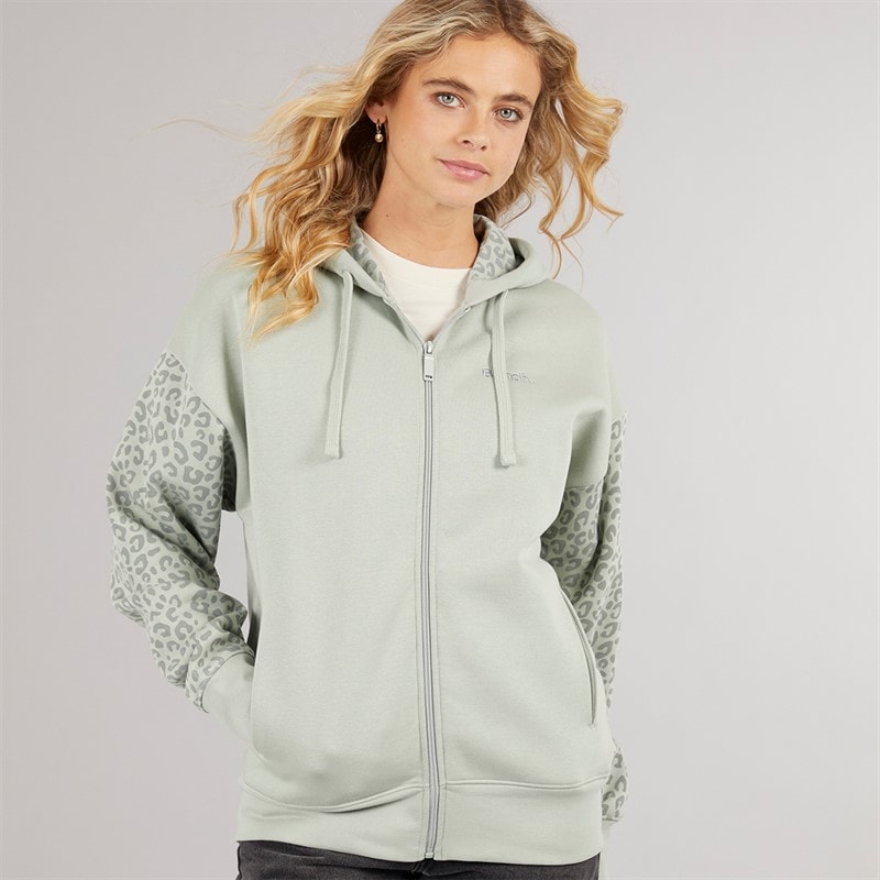 Bench Womens Liney Zip Thru Hoodie Sage