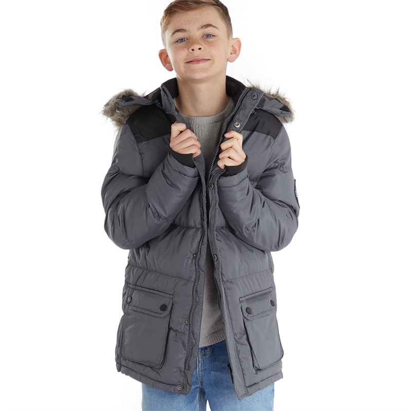 Bench Boys Axels Padded Parka Steel Grey