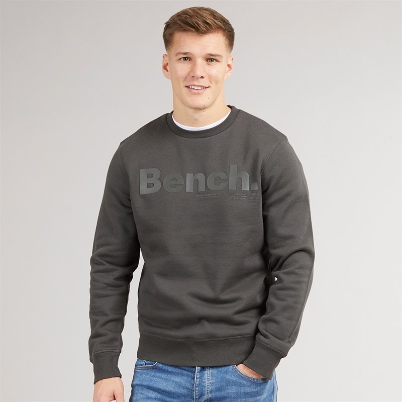 Bench Mens Elado Sweatshirt Dark Grey
