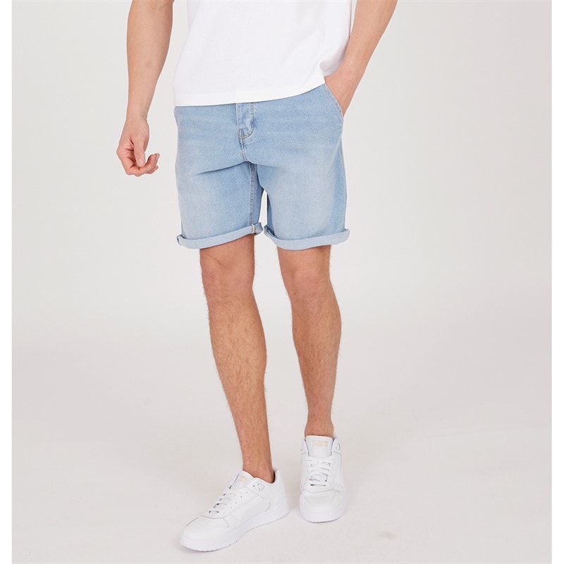 Bench Mens Javid Denim Shorts Lightwash
