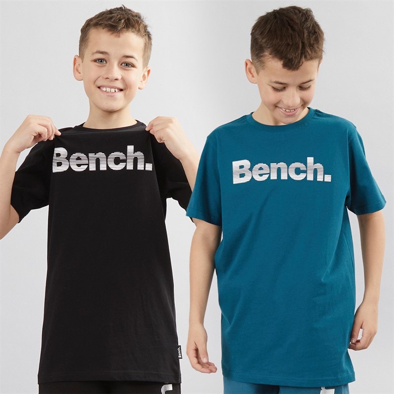 Bench Boys Trinti Two Pack T-Shirts Teal/Black