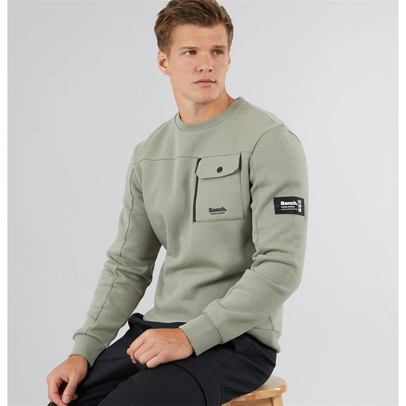 Bench Mens Rissio Utility Sweatshirt Sage