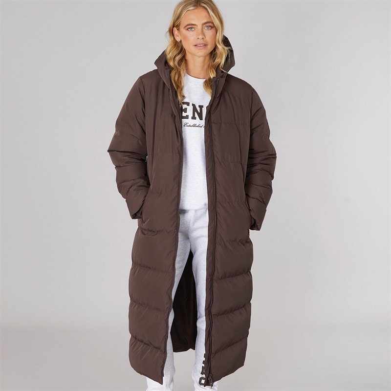 Bench Womens Elli Maxi Length Waterproof Jacket Coffee